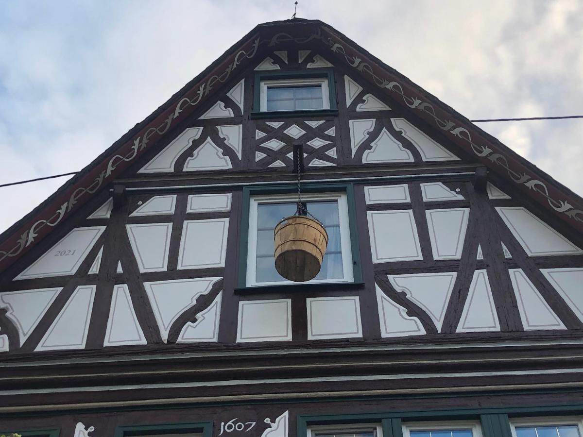 Schoene Ferienwohnung Altes Gebaelk Fachwerkhaus باشاراش المظهر الخارجي الصورة