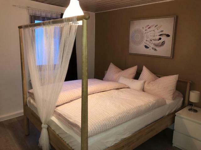Schoene Ferienwohnung Altes Gebaelk Fachwerkhaus باشاراش المظهر الخارجي الصورة